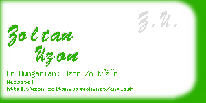 zoltan uzon business card